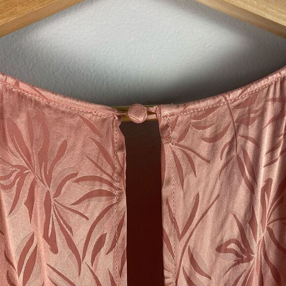 Ronny Kobo Astrid Rose Jacquard Silk Dress XL - Picture 15 of 16
